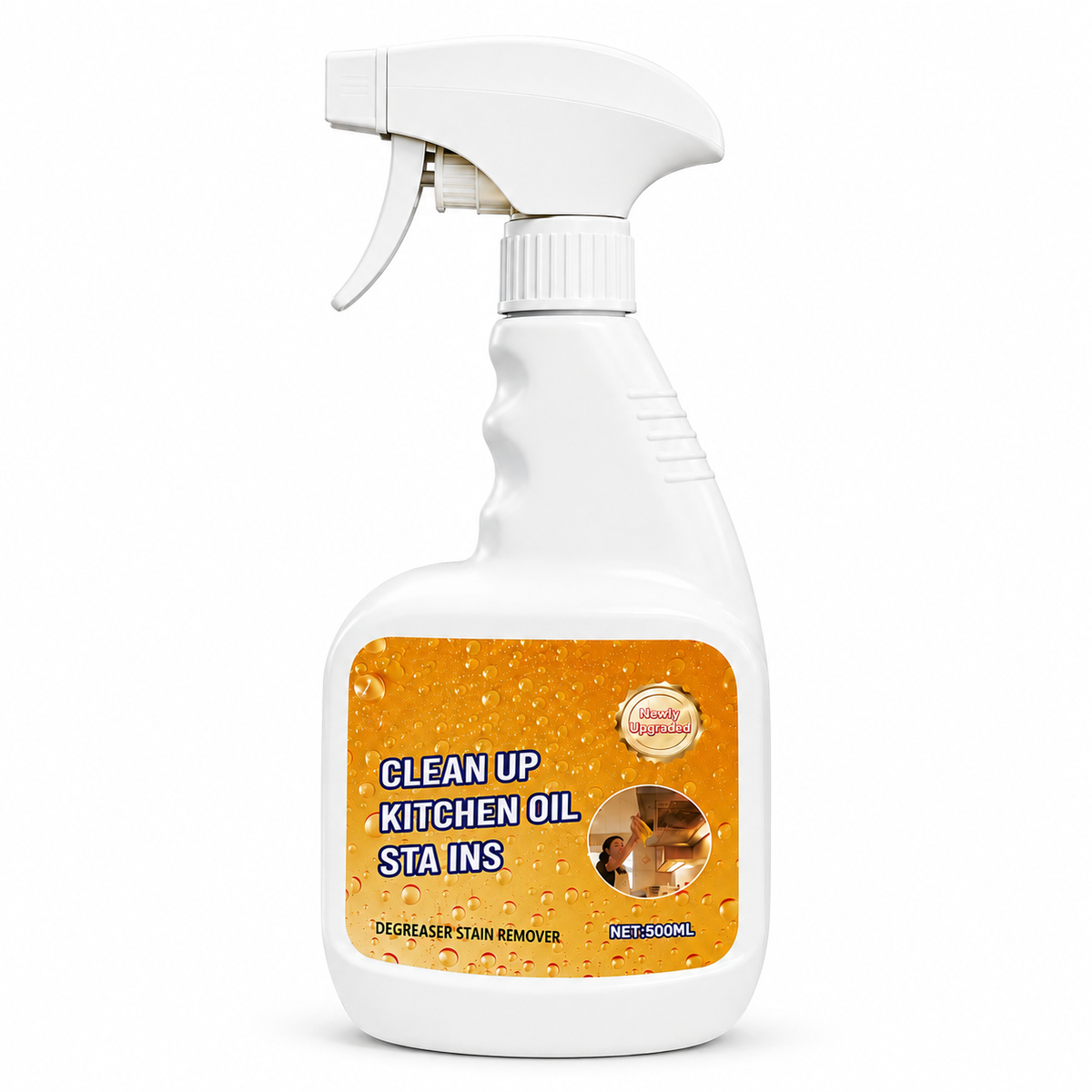 🏆 Heavy-Duty Kitchen Degreaser Spray – Fast Grease Remover 🍑